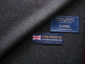 TELA DE TRAJE/CHAQUETA DE FRANELA DE LANA SUPER 100 HECHA EN INGLATERRA = 1,0 m. - Imagen 1 de 12