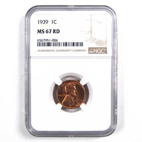 1939 Lincoln Wheat Cent MS 67 RD NGC Penny 1c Uncirculated SKU:I3132 Cover