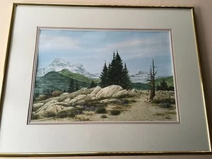 EAD SURACHAI (Thailand 1952) Original Watercolor Landscape, Framed, 25" x 18" - Picture 1 of 7
