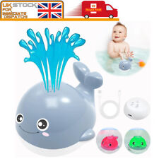 0-36 Month Led Baby Bath Toys Whale Bath Toy Whale Water Sprinkler Pool Toys UK