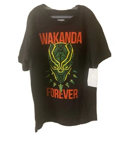 Camiseta negra Marvel Wakanda Forever para niños talla 6/7 nueva con etiquetas Black Panther  - Imagen 1 de 4