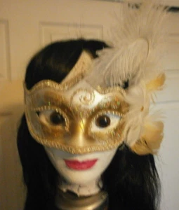 Venezia Mardi Gras Eye Mask Painted in Italy - Picture 1 of 6