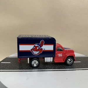 1996 Matchbox MLB Team Cleveland Indians Ford Box Truck F800 Delivery Van NM - Picture 1 of 13