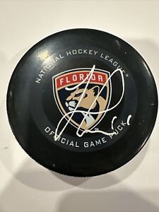 Jonathan Huberdeau Florida Panthers Autographed Official Game Puck Signed