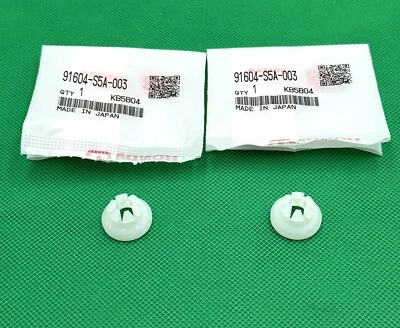 GENUINE Honda Civic CR-V Set of 2 Hood Prop Rod Pivot Grommet Clip 91604-S5A-003 - Image 1 of 4