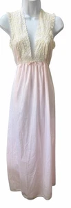 Christian Dior Dessous Spitze Nachthemd P Rosa Baumwolle Bonwit Teller Ärmellos - Bild 1 von 13