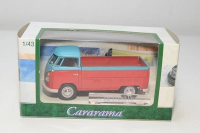 B69 1:43 HONGWELL CARARAMA VW VOLKSWAGEN T1 TRANSPORTER PICKUP ROSSO BLU NUOV... - Immagine 1 di 4