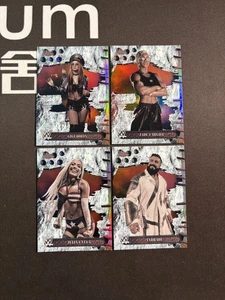 2025 Topps Chrome WWE x Cactus Jack White Refractor Lot4 BJMY - Picture 1 of 2