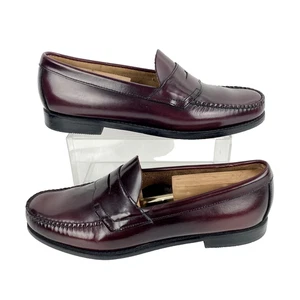 GH Bass & Co Leder Penny Halbschuhe Herren 11 D Burgund Halbschuhe Slipper Schuhe EUC - Bild 1 von 9