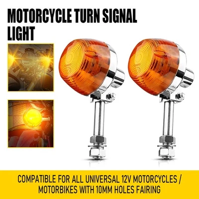 Amber Turn Signal Indicators Light Kit for Honda C70 CT70 CT90 XL100 CB350 CM400 - Image 1 of 4