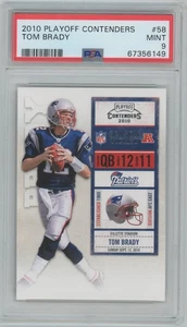 2010 Playoff Contenders - Ticket #58 - Tom Brady - Patriots - PSA - TOM BRADY - Picture 1 of 2