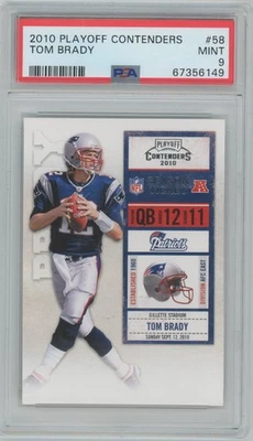 2010 Playoff Contenders - Ticket #58 - Tom Brady - Patriots - PSA - TOM BRADY - Image 1 of 2