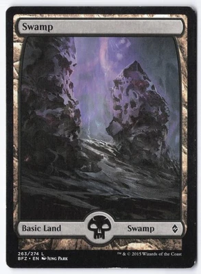Swamp () - Full Art L Battle for Zendikar 263 LP - Image 1 of 2