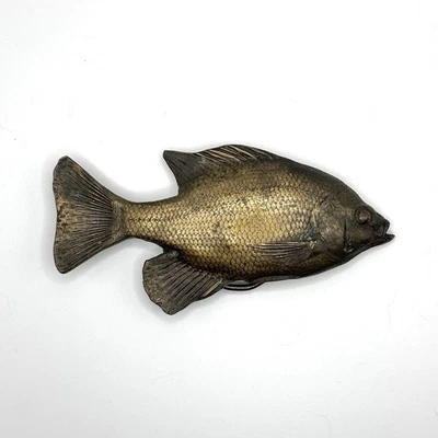 Vintage Fish Belt Buckle Bergamot Brass Works 1976 Darien WI - Image 1 of 4