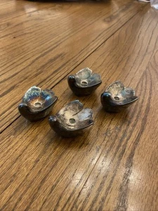 Lot Of 4 Vintage Dansk Japan Silver Plated Dove Candle Holders - Picture 1 of 7