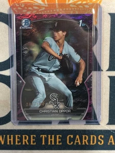 2023 Bowman Chrome CHRISTIAN OPPOR Fuchsia Pink Vapor Wave Refractor /199 BO - Bild 1 von 2