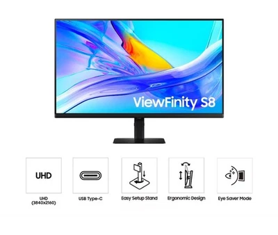 Samsung ViewFinity S8 (LS27D800UAU) 27-inch 4K UHD Monitor - Image 1 of 4