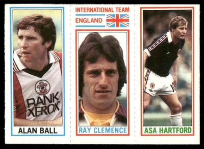 1981 Topps English League EPL Asa Hartford/Ray Clemence/Alan Ball - Image 1 of 2