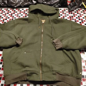 Cabelas Roughneck Full Zip HOODIE Sweatshirt GREEN Mens 2XL - Picture 1 of 8