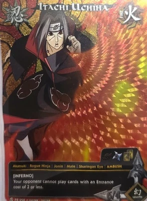 Naruto CCG Itachi Uchiha PR-058 Promo Foil NM Rare Akatsuki Card - Image 1 of 2