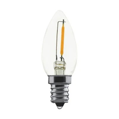 0.7 Watt LED - C7 - Clear - 2700K - Candelabra base - 120 Volt - Carded 2 Pack - - Image 1 of 4