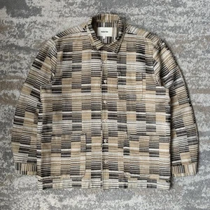 Kestin Ormiston Jacquard Chore Overshirt Light Jacket Beige XL Multi Pocket - Picture 1 of 10