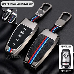 5 Button Zinc Alloy Keyless Remote Fob Bag Key Cover Case Holder For Ford F-150 - Picture 1 of 11
