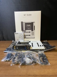 Scheda madre NZXT N7 Z490 bianca Wi-Fi Intel HDMI 128 GB DDR4 64 bit ATX gaming - Foto 1 di 12