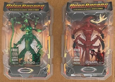 Alien Racers Grog (N'Tlas) & Gnarl (Krag) Action Figures MGA Entertainment 2004 - Image 1 of 4