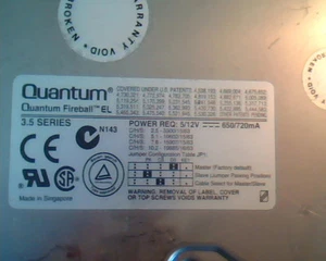 Unidad de disco duro IDE Quantum Fireball EL EL25A881 01-M A0808 2.5ATAEL8 1090 - Imagen 1 de 3