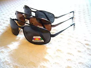 Men's Polarized Sunglasses Women's Metal Flex Hinged Sleek Look Sunglasses 7665P - Picture 1 of 14