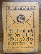 Taschenbuch dt. Handelskorrespondenz 1909 historisch antik Wirtschaft Handel alt