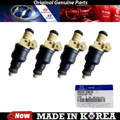 Inyector de combustible genuino 4 piezas. 96-98 para Hyundai Elantra/Tiburon 1.8L 35310-23010 Foto 1 de 4