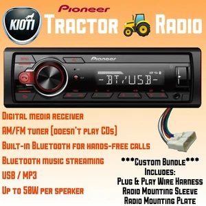 Kioti Traktor Plug & Play Pioneer Radio AM FM Bluetooth NX RX DK CK Serie Kabine - Bild 1 von 4