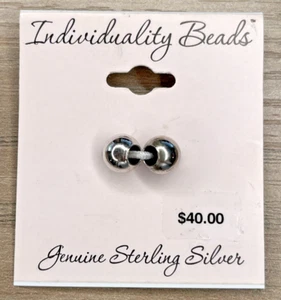 Perline individualità IBB argento sterling 925 DUE DISTANZIALI ROTONDI charms nuovi con etichette regalo - Foto 1 di 6
