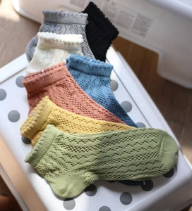Damas Años 50 Estilo Retro Suave Hueco Pointelle Algodón Calcetines al Tobillo Verano - Imagen 1 de 13