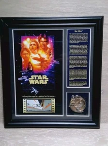 STAR WARS NEW HOPE FRAMED BRADFORD EXCHANGE LIMITED W/ 22K GOLD-PLATED MEDALLION - Picture 1 of 10