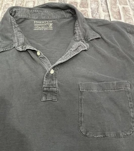 Herren Poloshirt FAHERTY dunkelgrau Sunwashed 100% Bio-Baumwolle Größe 2XL - Bild 1 von 7