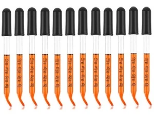 Medicine Art Essential Oils Eye Dropper Graduated 4" Curved Tip 1ml (12 Pack) - Picture 1 of 6