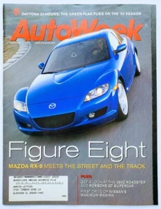 AutoWeek Magazine February 10, 2003 Mazda RX-8 Nissan Maxima Jaguar X-Type - Picture 1 of 2