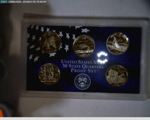 PDS 2001 State Quarters Unc en violonchelo como nuevo y prueba en soporte como nuevo - Imagen 1 de 2