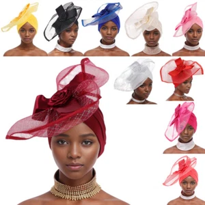 African Caps Aso Oke Headtie Auto Gele Women Hijab Hats Head Wrap Turban Caps