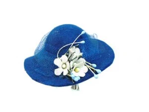 Vintage Lady Doll Hat, Felt doll hat, Blue Sun Doll Hat, 3.0", Germany - Picture 1 of 8