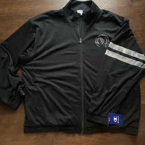 Champion Jacket Men's 2XL Game Day Attack Logo Mesh Full Zip Track Black - Picture 1 of 5