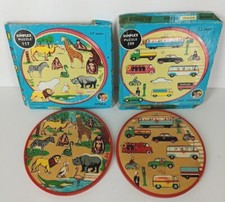 SIMPLEX CHILDREN'S WOODEN PUZZLE~GARAGE CARS & VEHICLES WITH PEGS