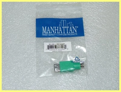 1 X NEW USB TYPE A FEMALE TO PS2 MALE ADAPTER USB KEYBOARD MOUSE MADE IN TAIWAN - Image 1 of 4