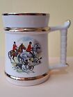 Vintage Prince William Pottery - 1 Pint Tankard - Hunting - 22 Ct Gold - 14 cm