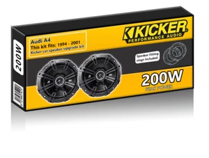 Audi A4 Heck Regal Lautsprecher Kicker 13.3cm 13cm Auto Upgrade + Sockel 200W - Bild 1 von 1