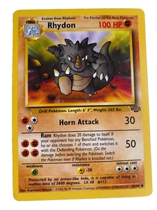 Pokémon TCG Rhydon Jungle set 45/64 Uncommon card WOTC 1999 excellent - Picture 1 of 2