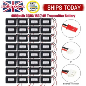 Pour Spektrum DX9/DX7/DX8/DX6E 4000mAh 7.4V Transmetteur LiPo Batterie JST JR Prise - Photo 1/88